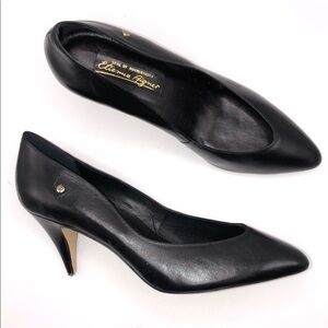 Vintage Etienne Aigner Women's  Black Leather Pumps Heels 8